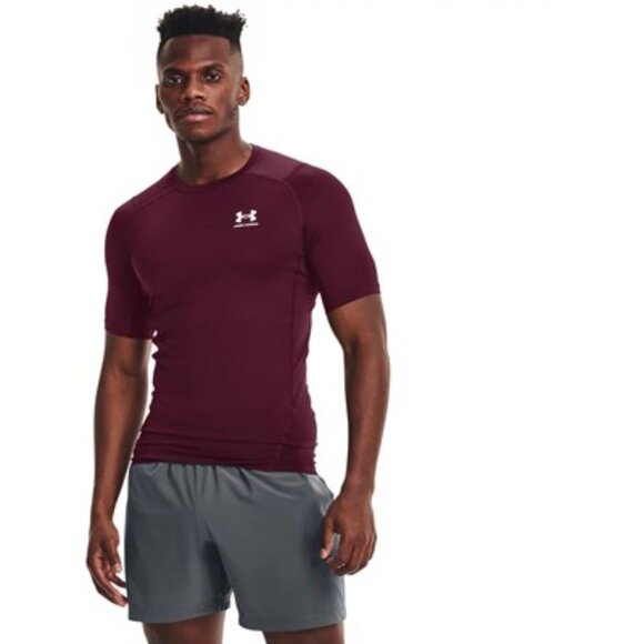 Under Armour - Mens Hg Armour Comp T-Shirt, size XL US mens, color red. - Picture 1 of 4